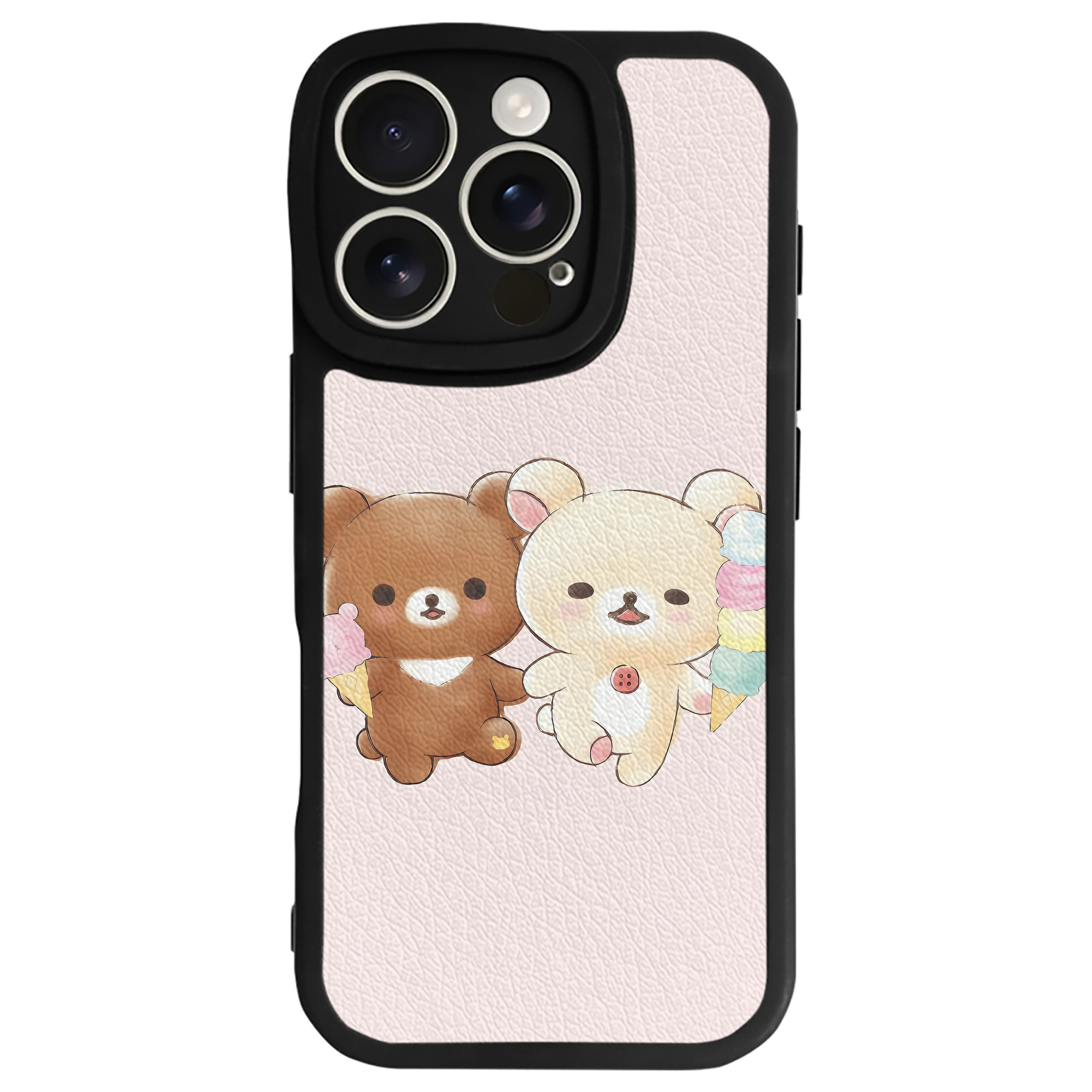 （画像用） リラックマ リラックマ キイロイトリ Rilakkuma Korilakkuma Kiiroitori 【iPhone 16シリーズ対応】シリコンスマホケース（レザー調） 材質：シリコン